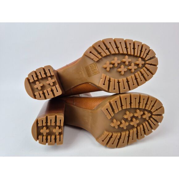 Tory Burch Women's Toasted Caramel Tan Leather Chelsea 70mm Lug Bootie Size 6 M - Picture 7 of 7